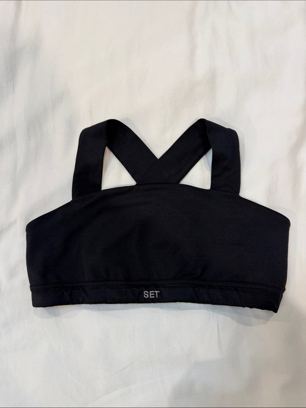 Set Active Black Sports Bra
